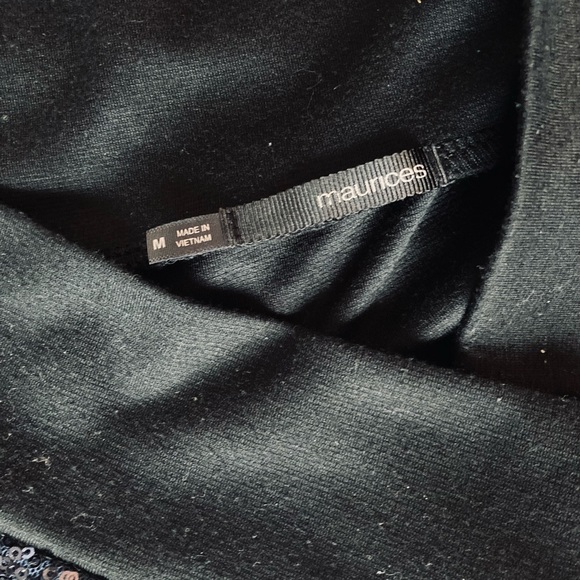 Black and blue sequence pencil, bandage style mini skirt - Picture 6 of 6